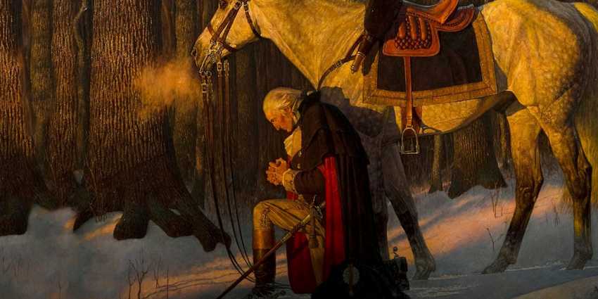 George Washington praying at Valley Forge