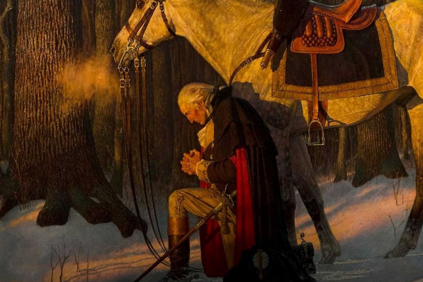 George Washington praying at Valley Forge